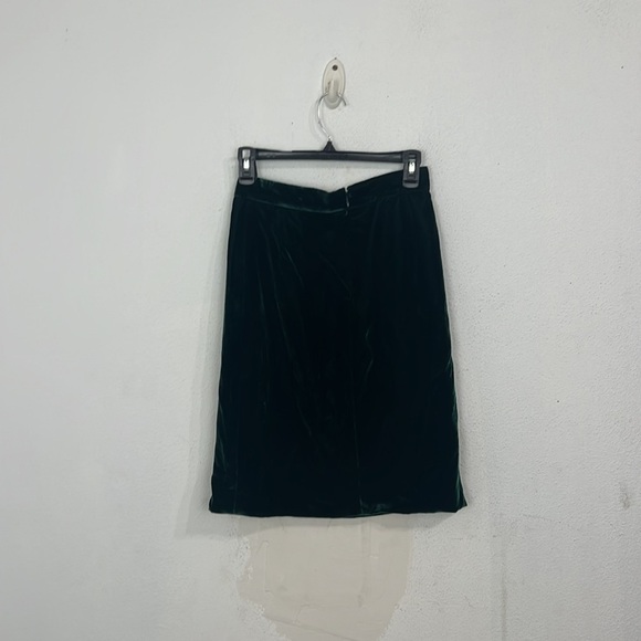 DOLCE & GABANA green velvet midi skirt size 42 - Picture 6 of 14